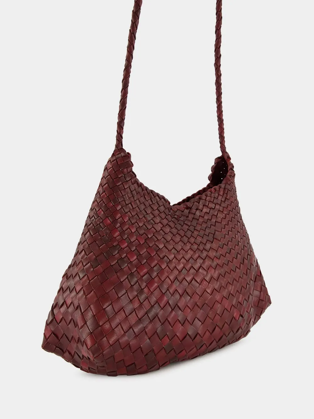 Bordo Santa Rosa Woven Leather Crossbody Bag sold by Fashion Clinic product image thumbnail 2