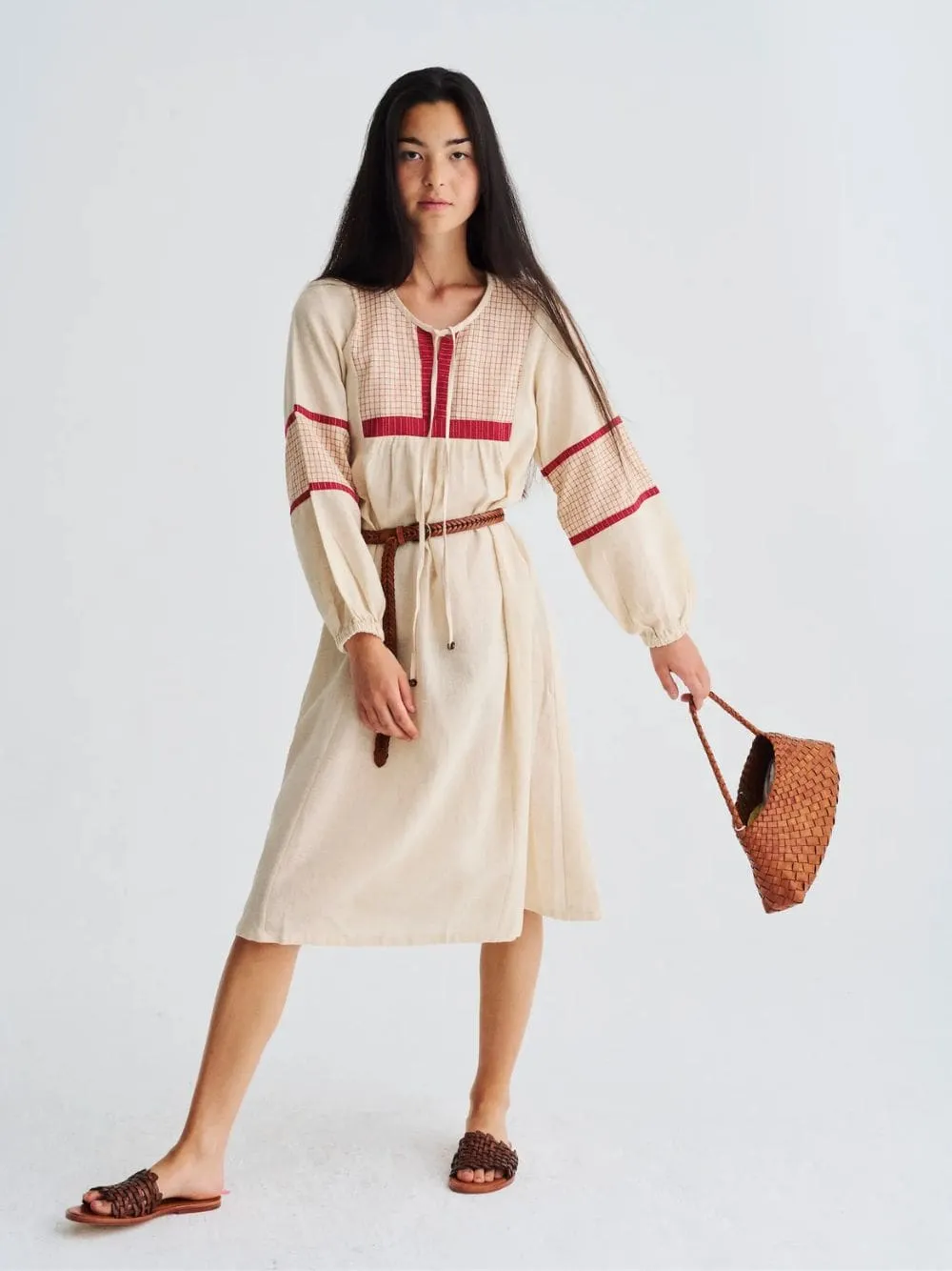 Tan Rosanna Woven Leather Baguette Bag sold by Fashion Clinic product image thumbnail 2