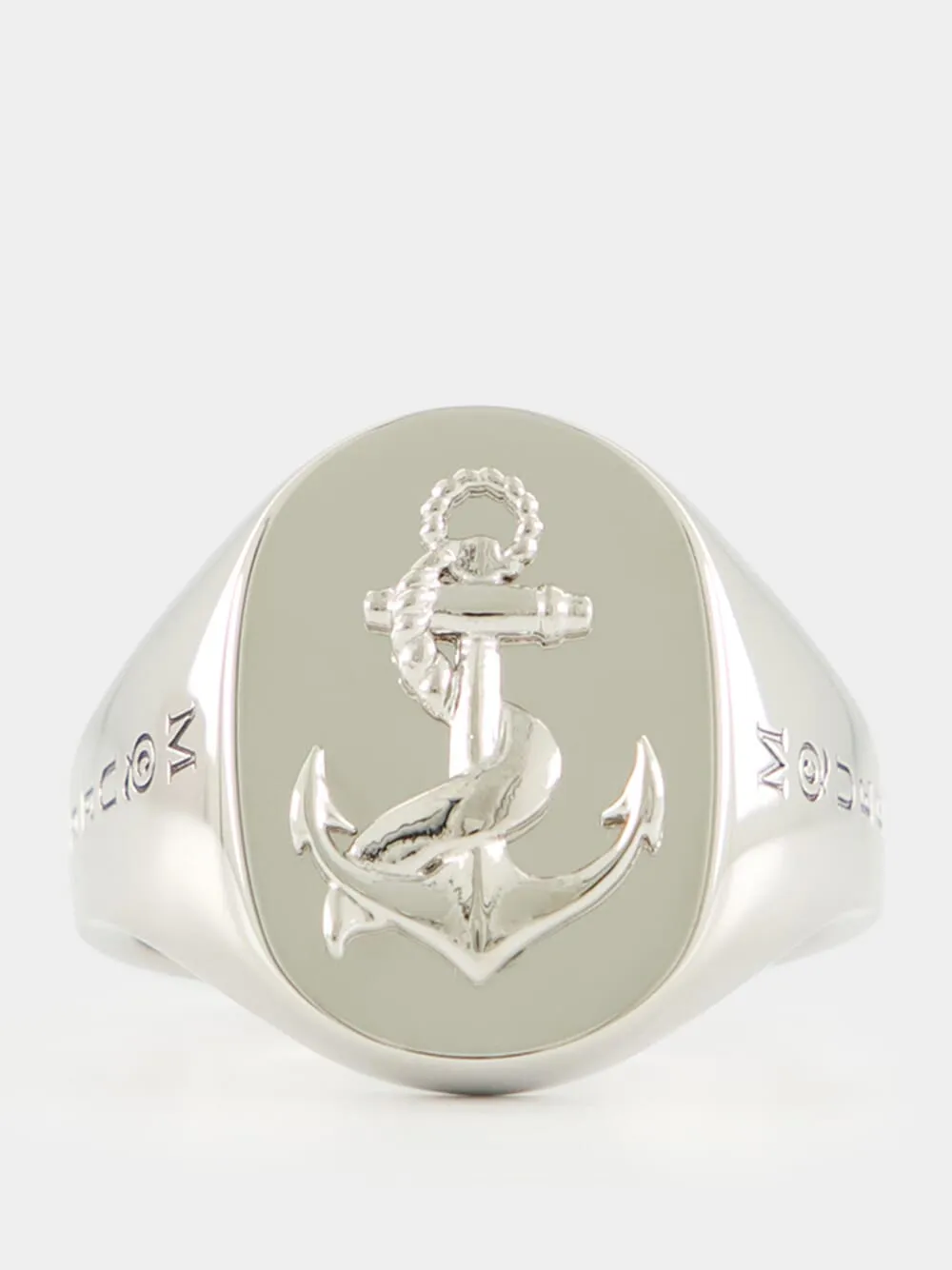 Silver Anchor Signet Ring sold by Fashion Clinic