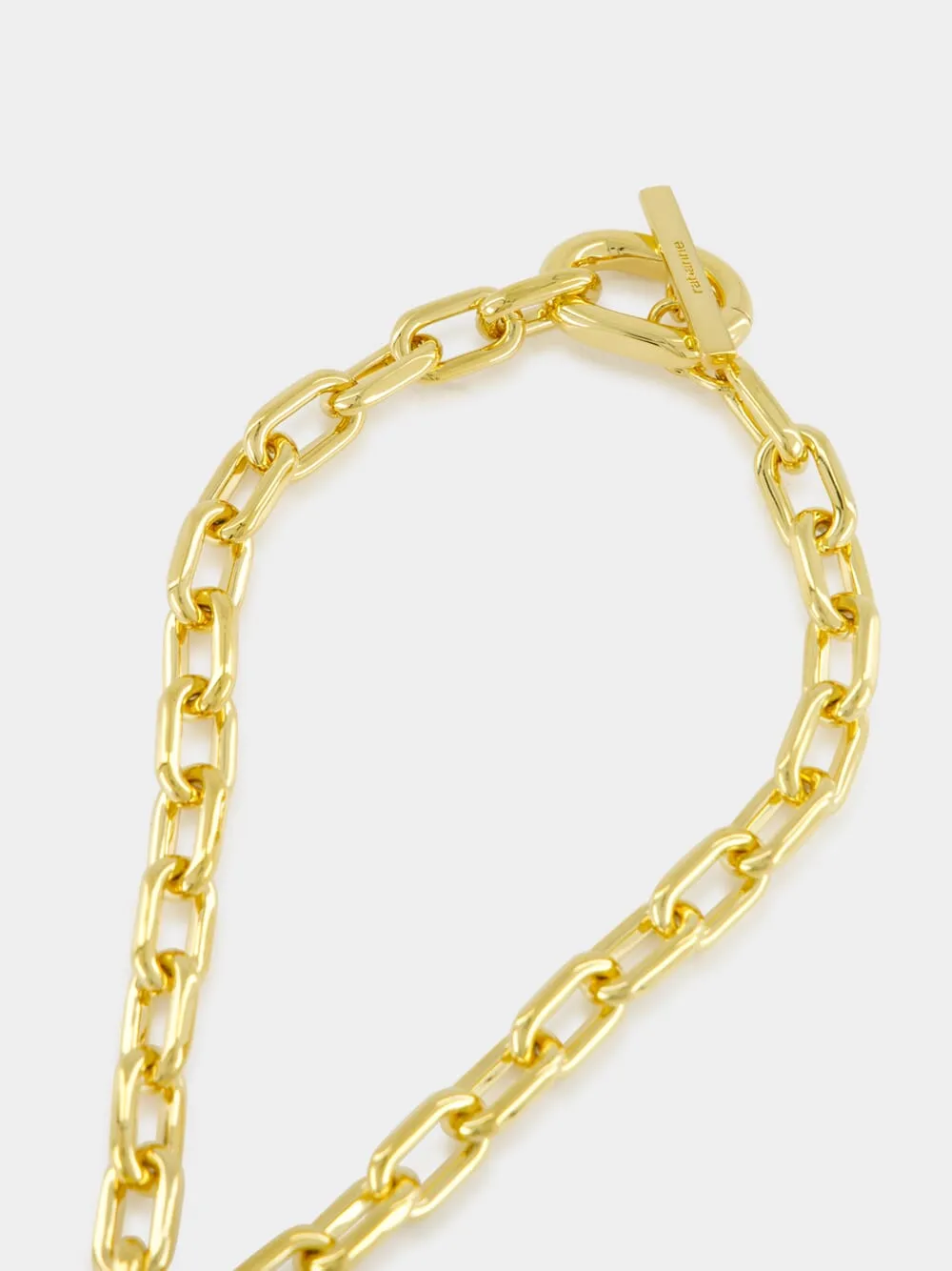 XL Gold Link Necklace with Pendant sold by Fashion Clinic product image thumbnail 3