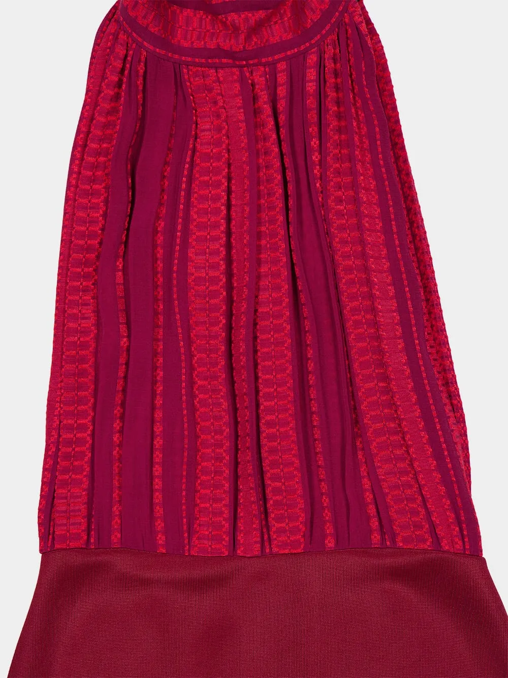 Burgundy Halterneck Silk Maxi Dress sold by Fashion Clinic product image thumbnail 3