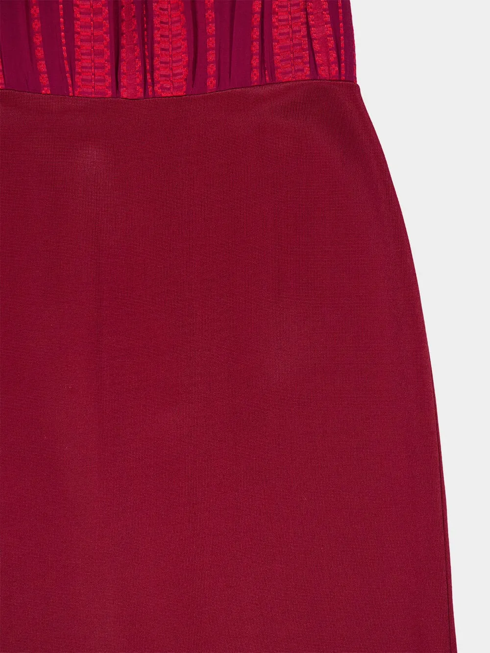 Burgundy Halterneck Silk Maxi Dress sold by Fashion Clinic product image thumbnail 4