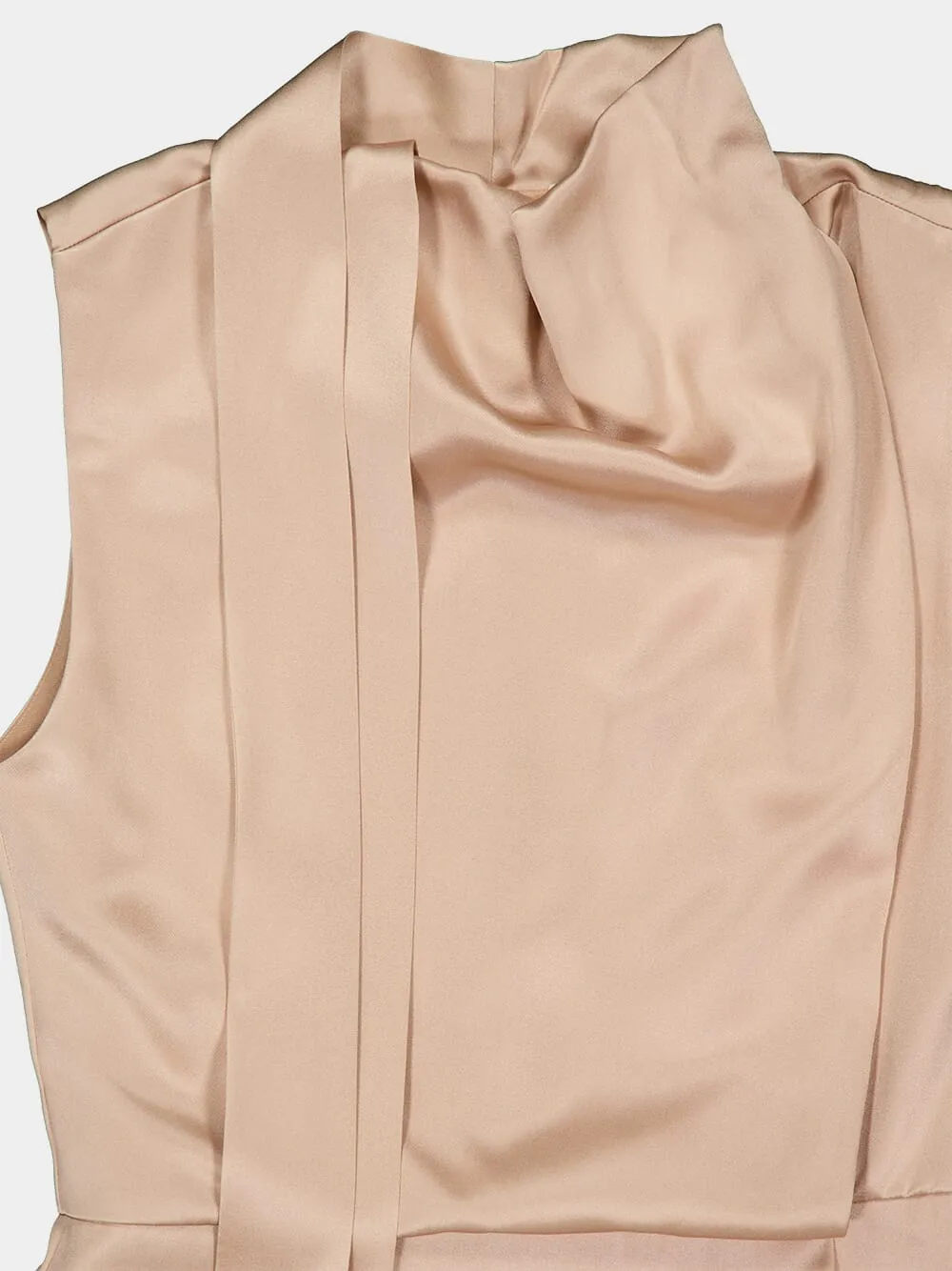 Champagne Silk Long Dress sold by Fashion Clinic product image thumbnail 4