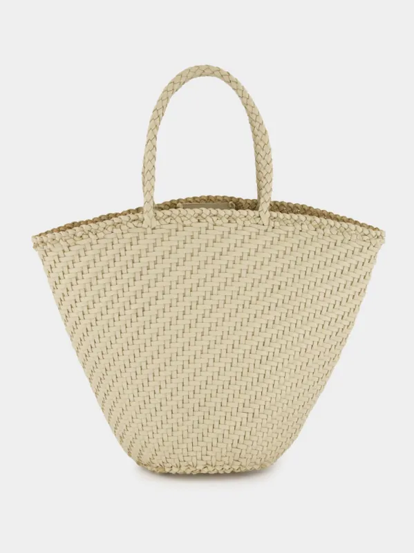 Pearl Myra Woven Leather Basket Bag made by Fashion Clinic