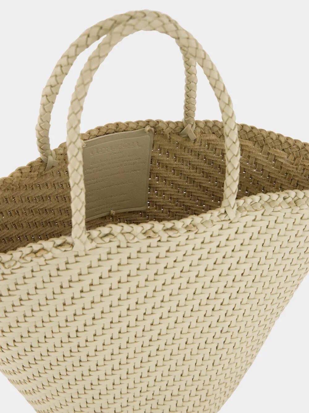Pearl Myra Woven Leather Basket Bag sold by Fashion Clinic product image thumbnail 5