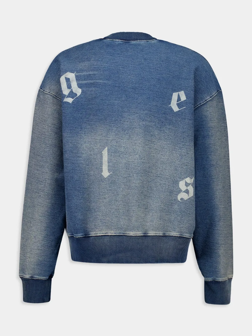 Blue Logo Washed Sweatshirt sold by Fashion Clinic product image thumbnail 4