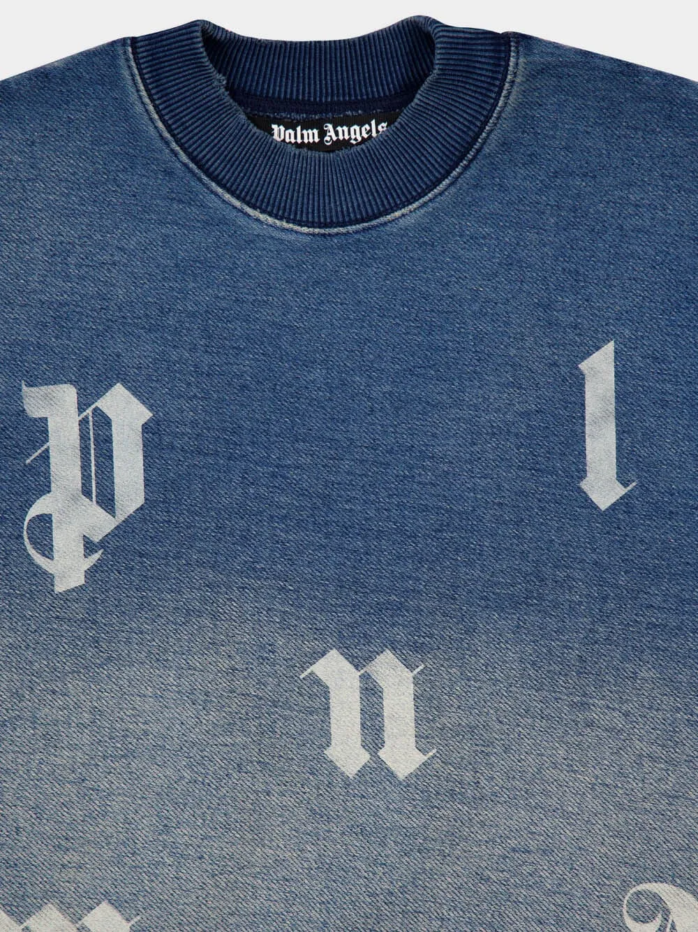 Blue Logo Washed Sweatshirt sold by Fashion Clinic product image thumbnail 5