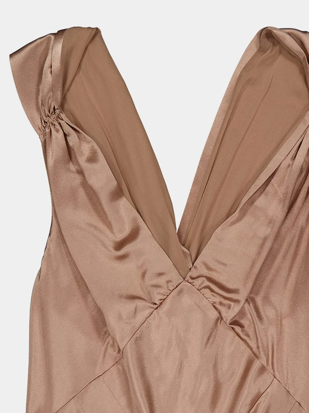 Rose Silk Satin Slip Dress sold by Fashion Clinic product image thumbnail 4