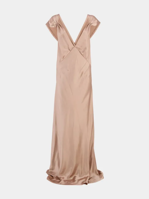 Rose Silk Satin Slip Dress sold by Fashion Clinic