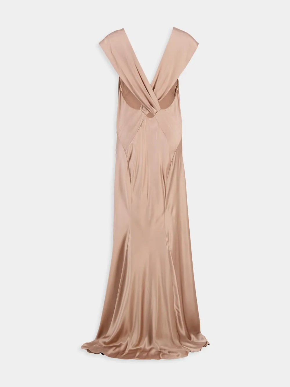 Rose Silk Satin Slip Dress sold by Fashion Clinic product image thumbnail 3