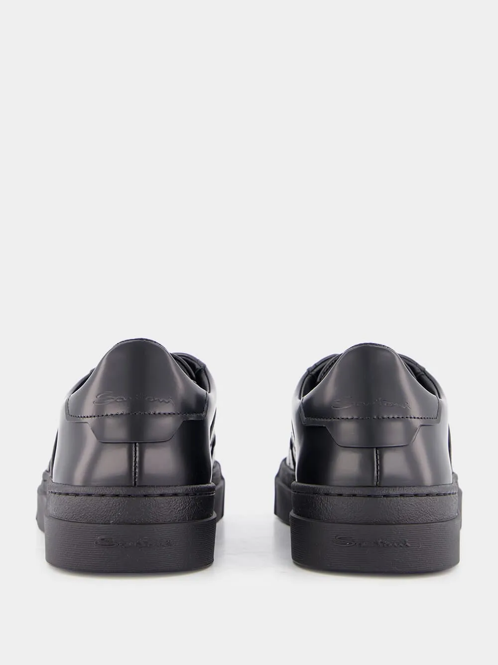 Black Leather Slip-On Sneakers sold by Fashion Clinic product image thumbnail 5