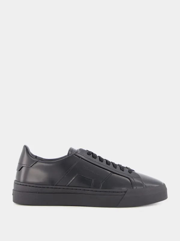 Black Leather Slip-On Sneakers sold by Fashion Clinic