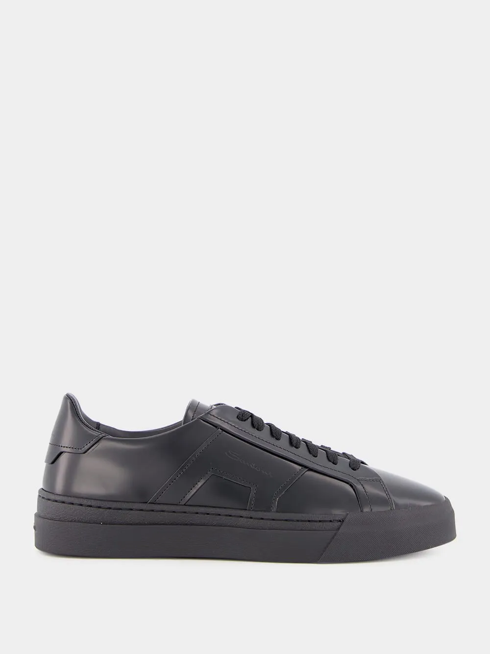 Black Leather Slip-On Sneakers sold by Fashion Clinic