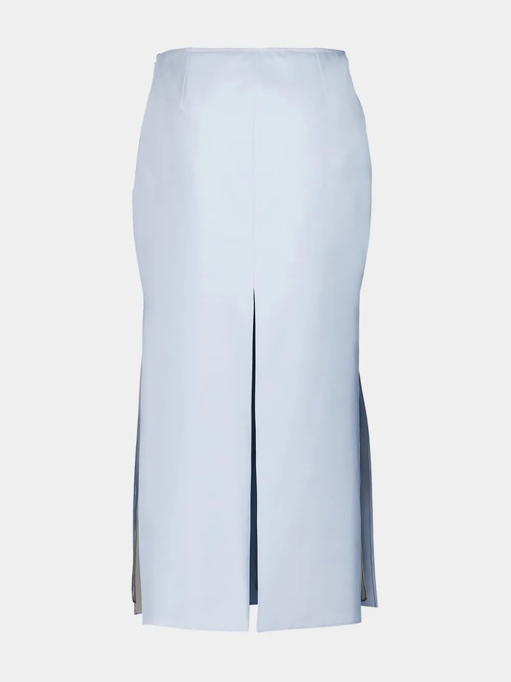 Light Blue Layered Midi Skirt sold by Fashion Clinic product image thumbnail 3