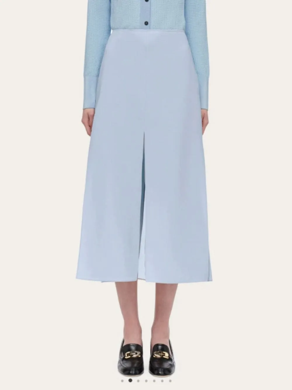 Light Blue Layered Midi Skirt sold by Fashion Clinic product image thumbnail 2
