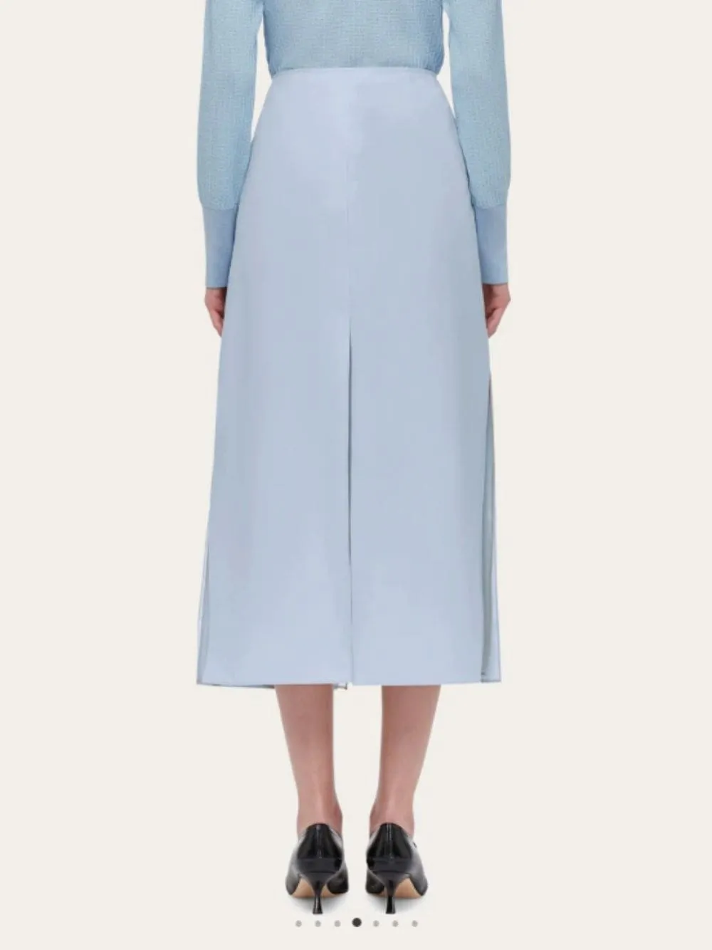 Light Blue Layered Midi Skirt sold by Fashion Clinic product image thumbnail 4