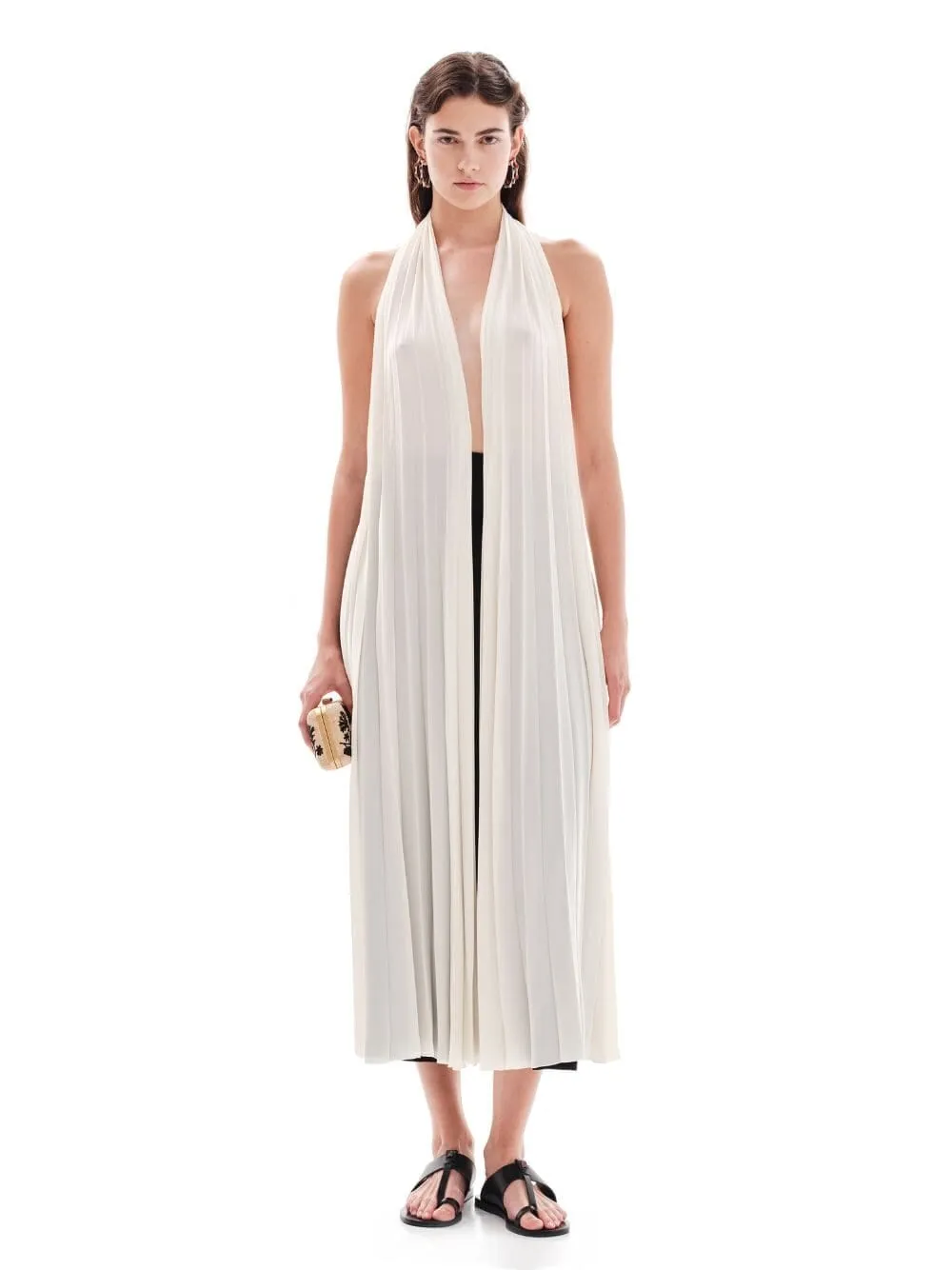 Rhodes Pleated Halter Neck Dress sold by Fashion Clinic product image thumbnail 2