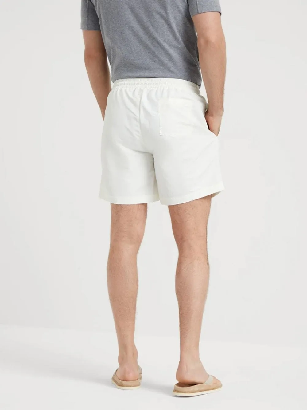 Solomeo White Swim Shorts sold by Fashion Clinic product image thumbnail 5