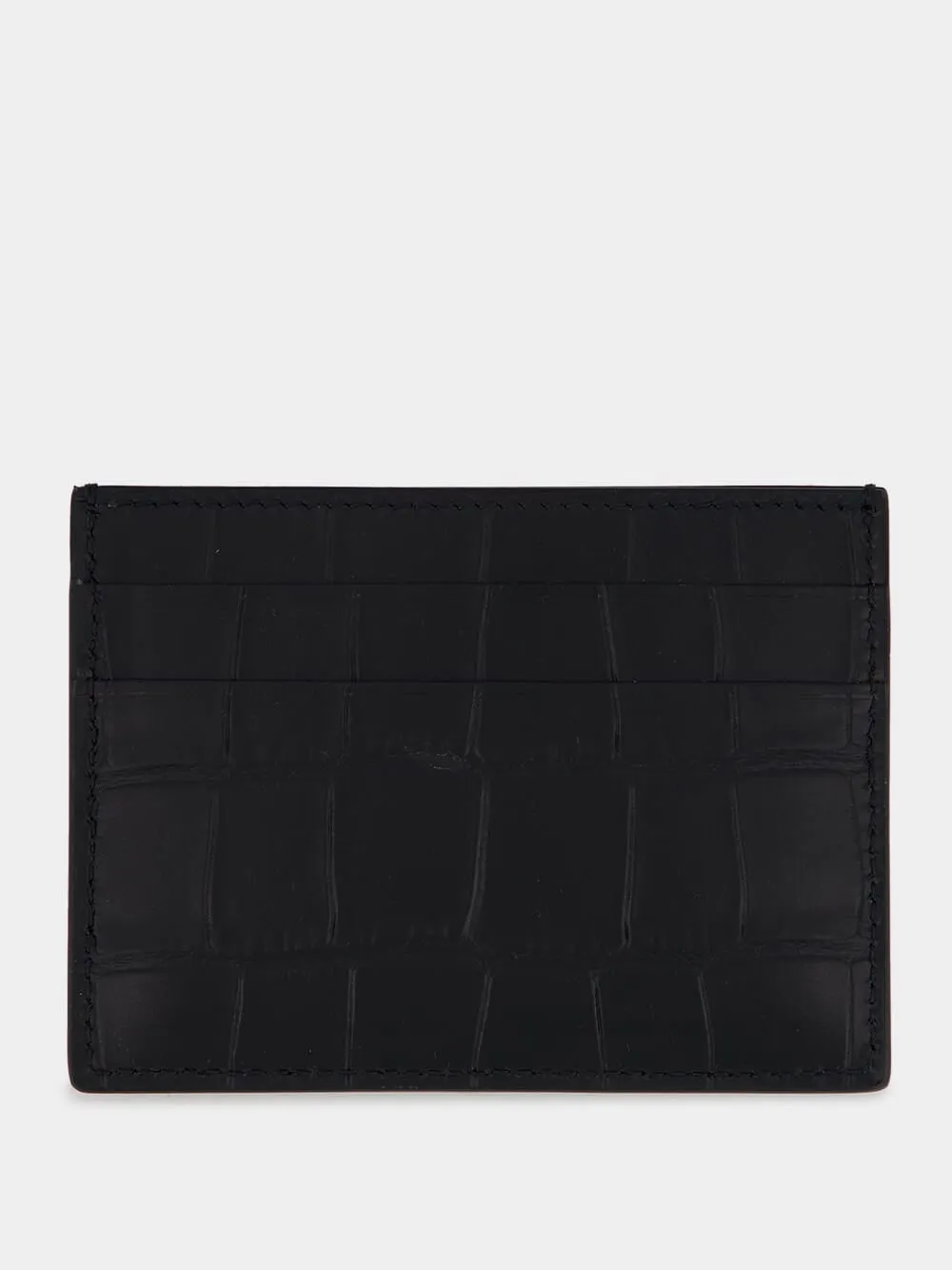 Matte Croc-Embossed Card Holder sold by Fashion Clinic product image thumbnail 2