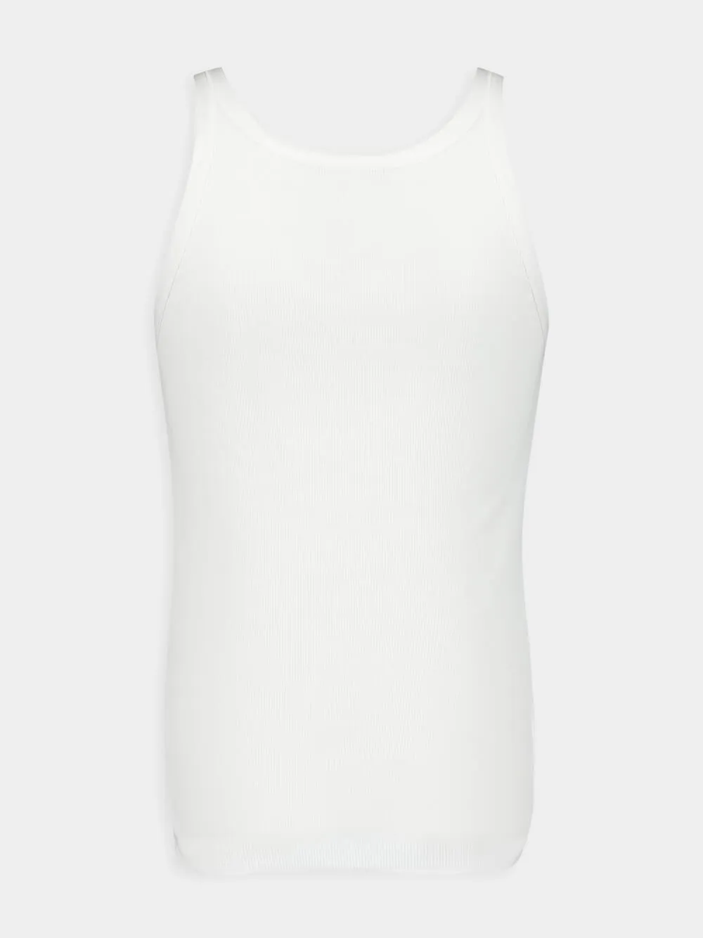 Washed White Cotton Rib Singlet sold by Fashion Clinic product image thumbnail 2