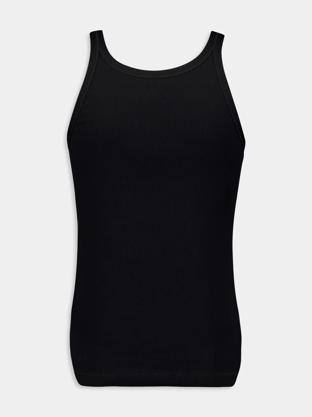 Washed Black Cotton Rib Singlet sold by Fashion Clinic product image thumbnail 2