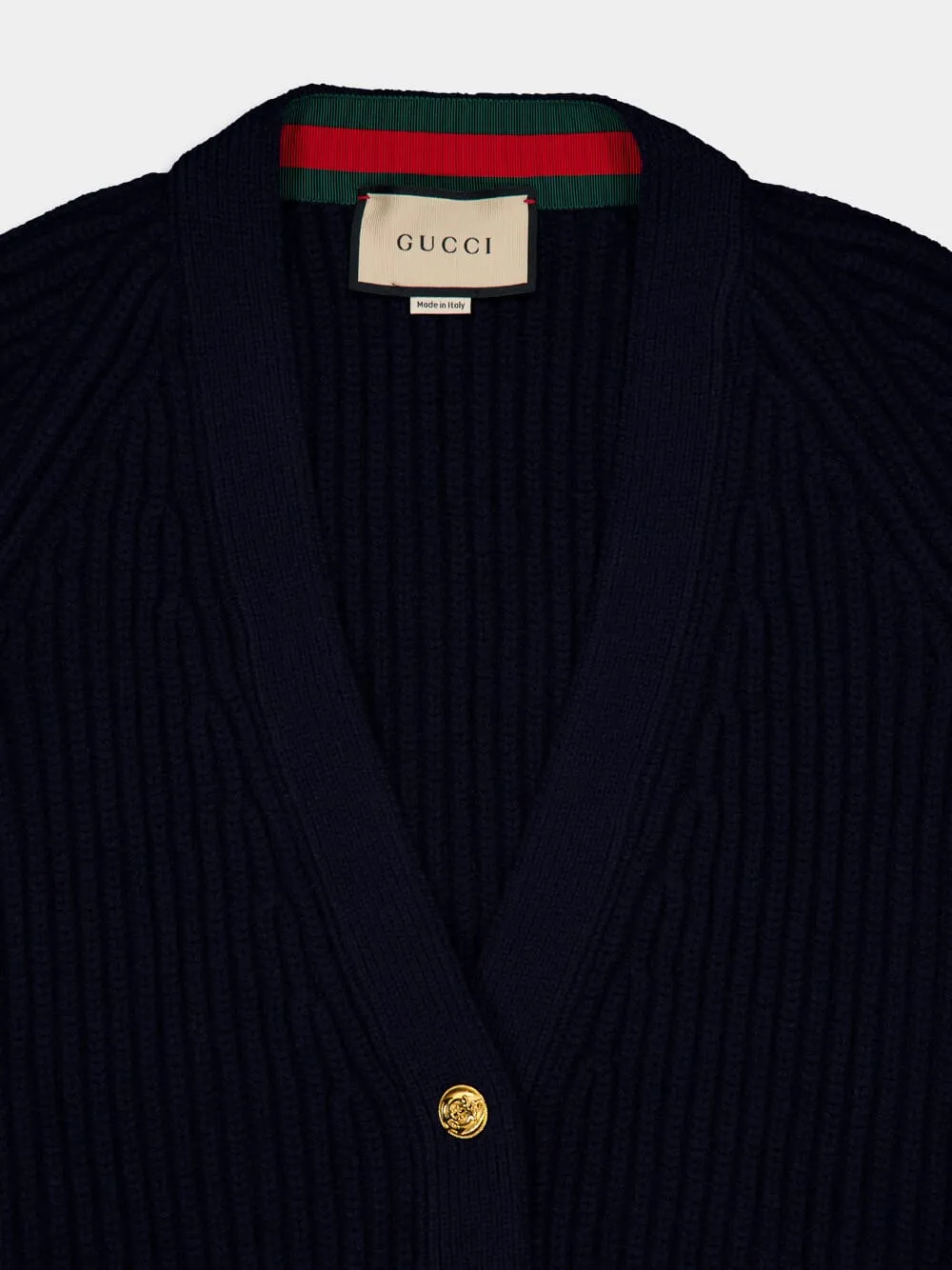 Rib Stitch Wool Cashmere Cardigan sold by Fashion Clinic product image thumbnail 5