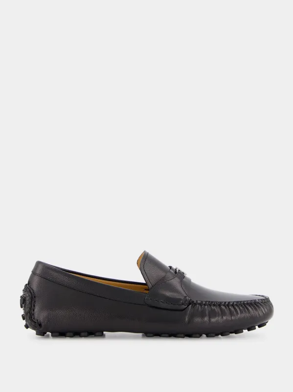 Gancini Ornament Driver Loafer sold by Fashion Clinic