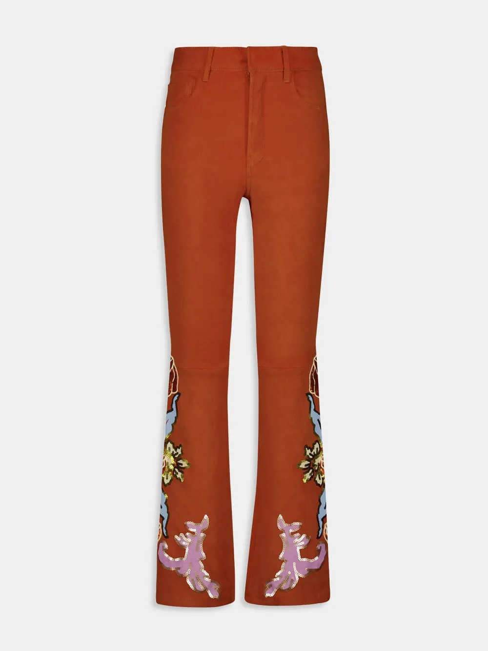 Capella Embroidered Suede Pants sold by Fashion Clinic