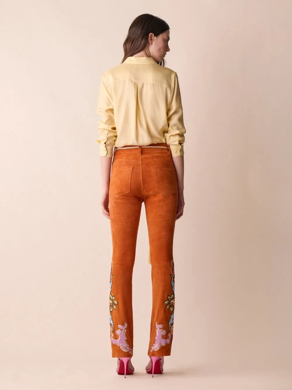 Capella Embroidered Suede Pants sold by Fashion Clinic product image thumbnail 5