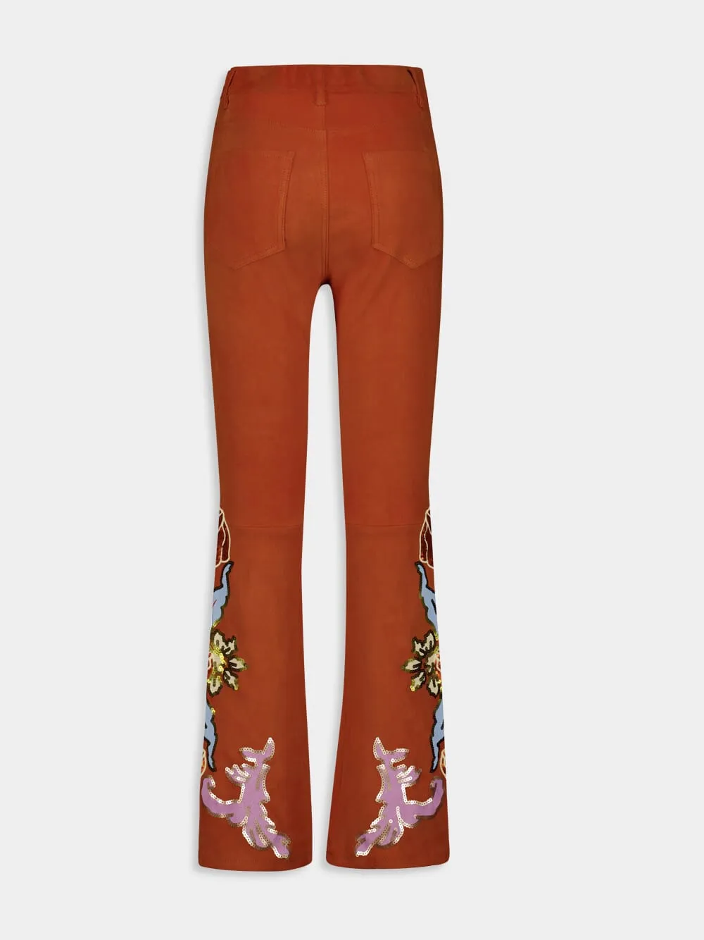 Capella Embroidered Suede Pants sold by Fashion Clinic product image thumbnail 4