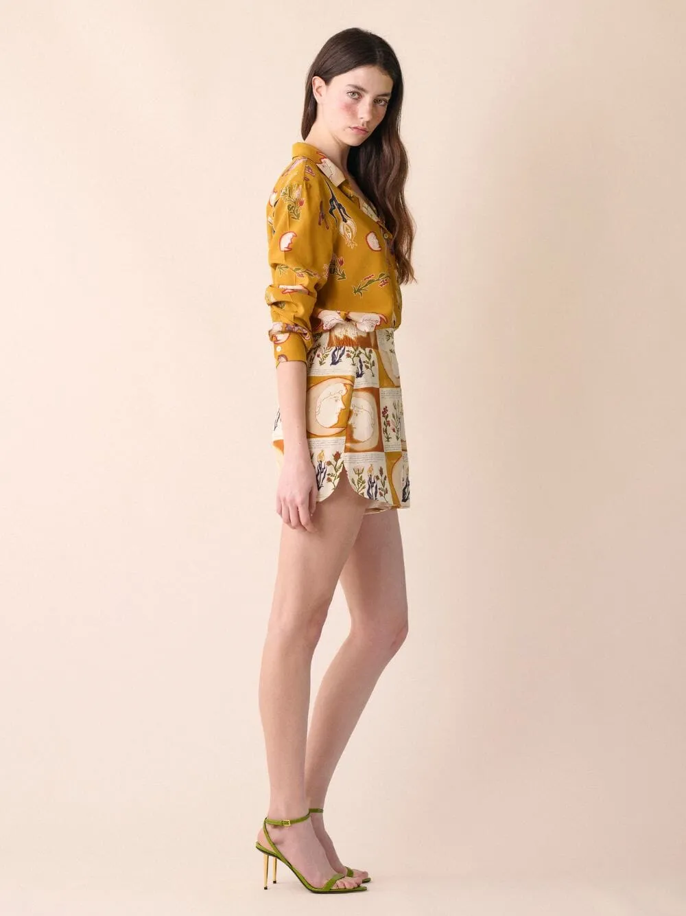 Calcita Printed Silk Crepe Shorts sold by Fashion Clinic product image thumbnail 2