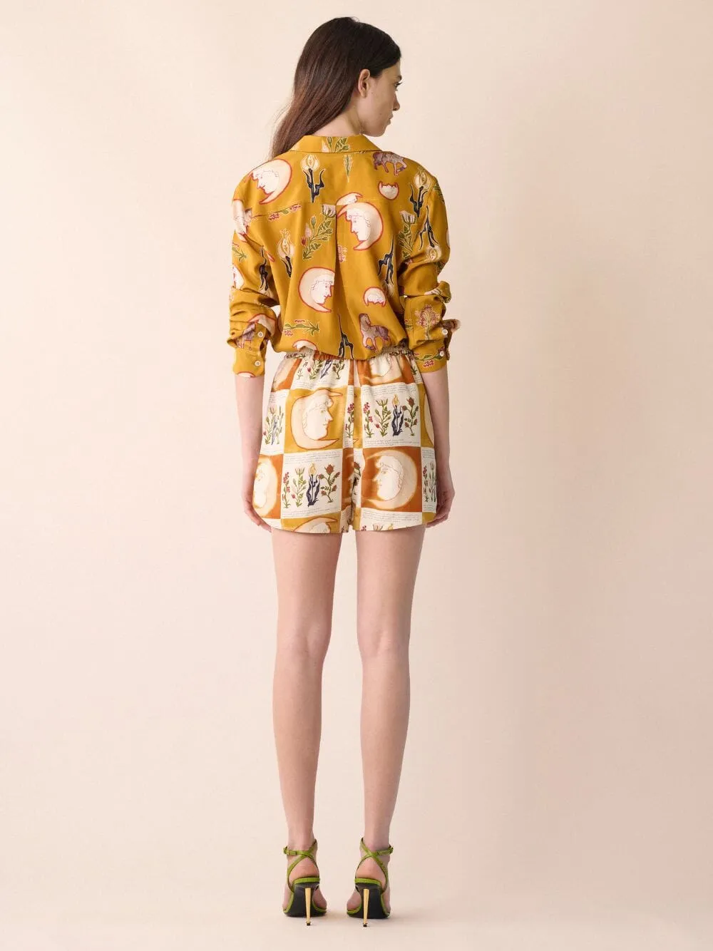 Calcita Printed Silk Crepe Shorts sold by Fashion Clinic product image thumbnail 5