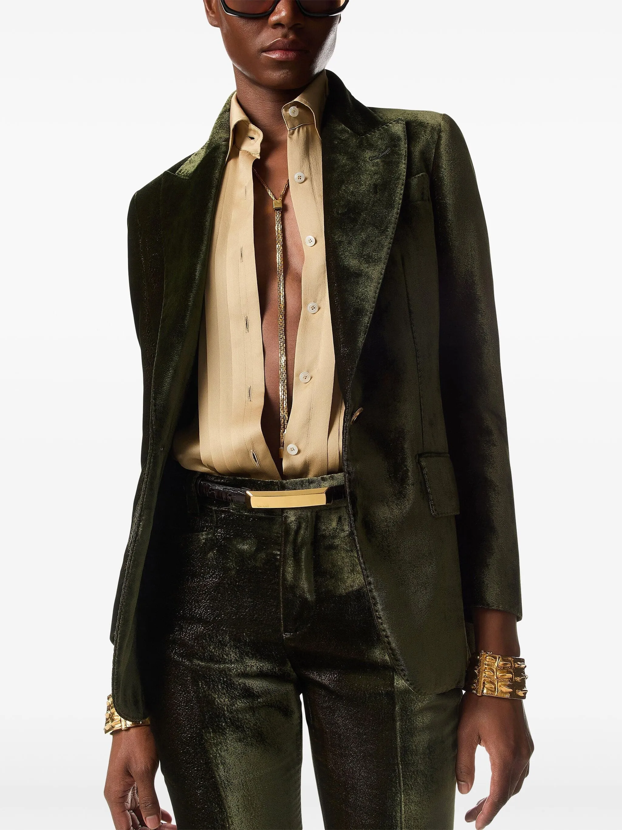 Charmeuse Silk Plissé Shirt sold by Fashion Clinic product image thumbnail 2