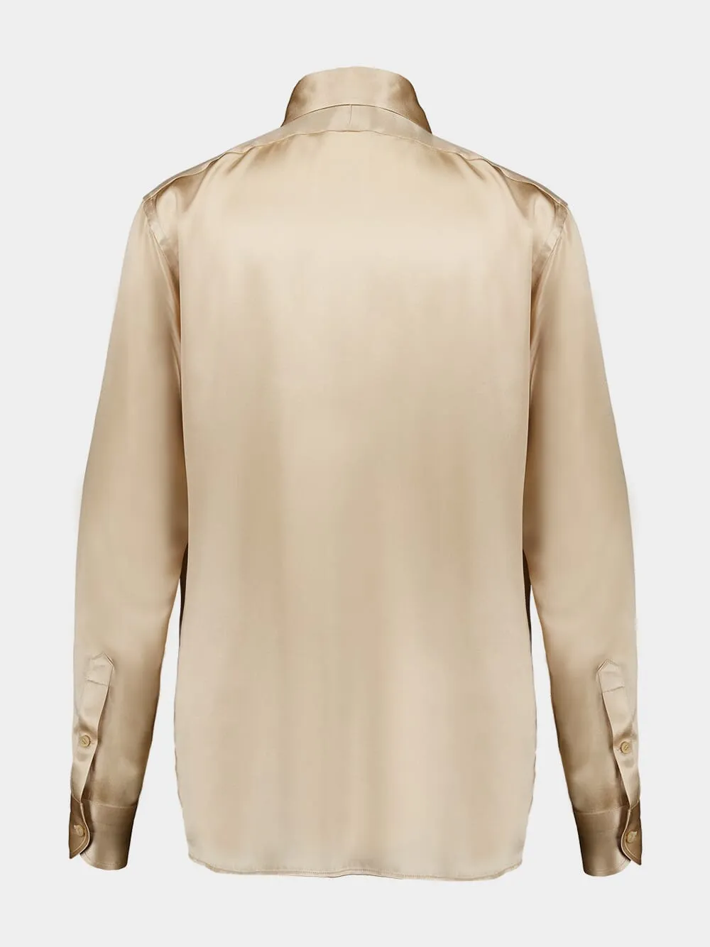 Charmeuse Silk Plissé Shirt sold by Fashion Clinic product image thumbnail 3