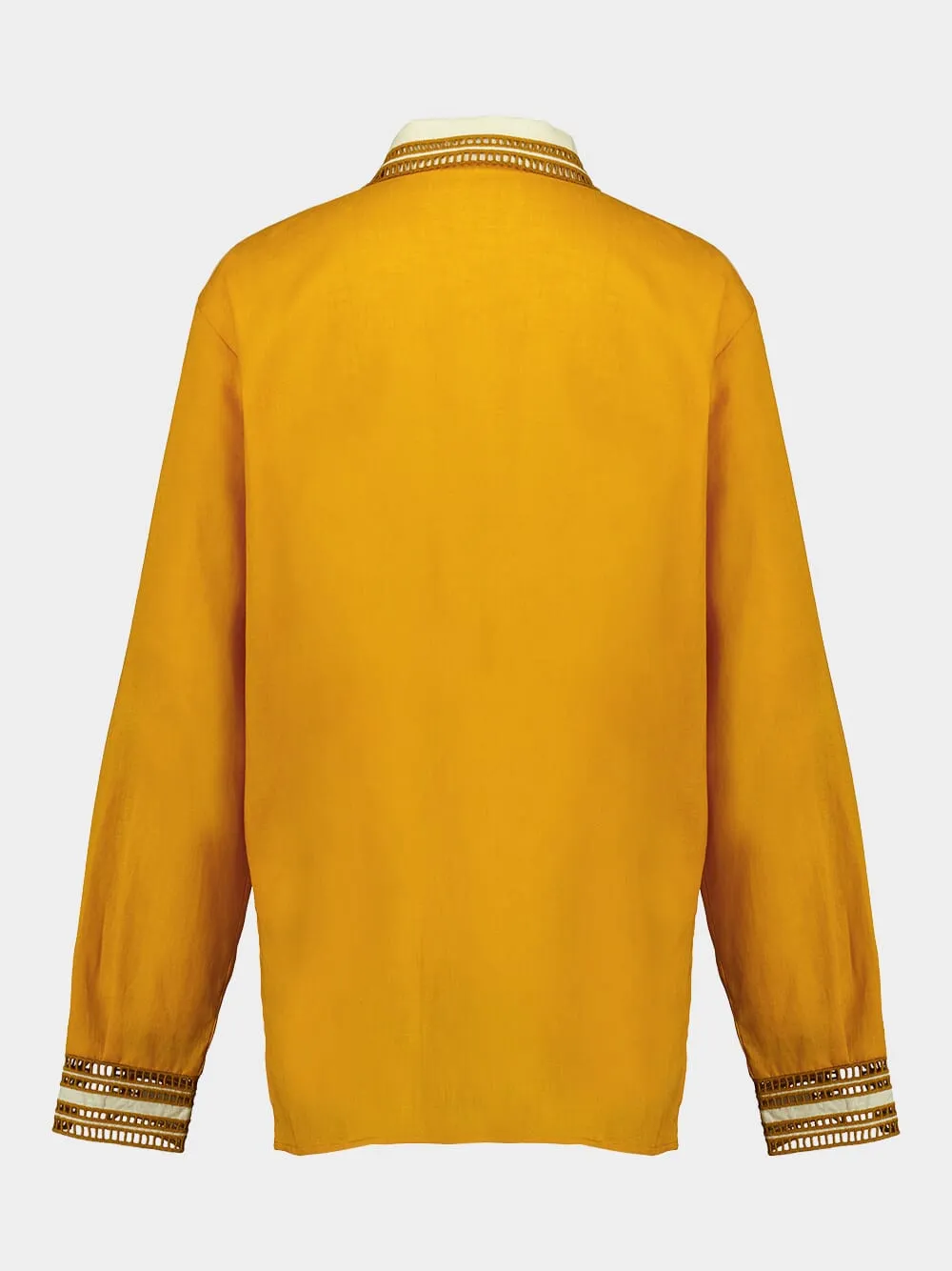 Andromeda English Embroidered Linen Shirt sold by Fashion Clinic product image thumbnail 5