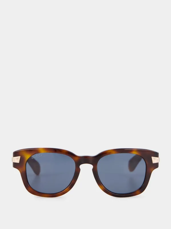 Tortoiseshell Oval-Shaped Frame Sunglasses sold by Fashion Clinic