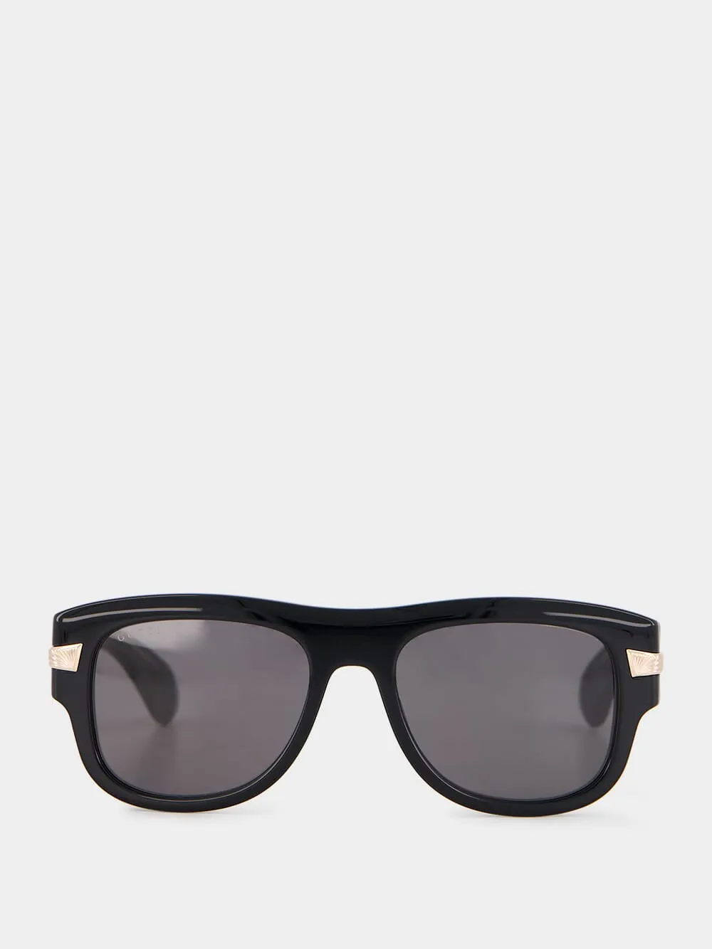 Gold-Detail Square Sunglasses sold by Fashion Clinic
