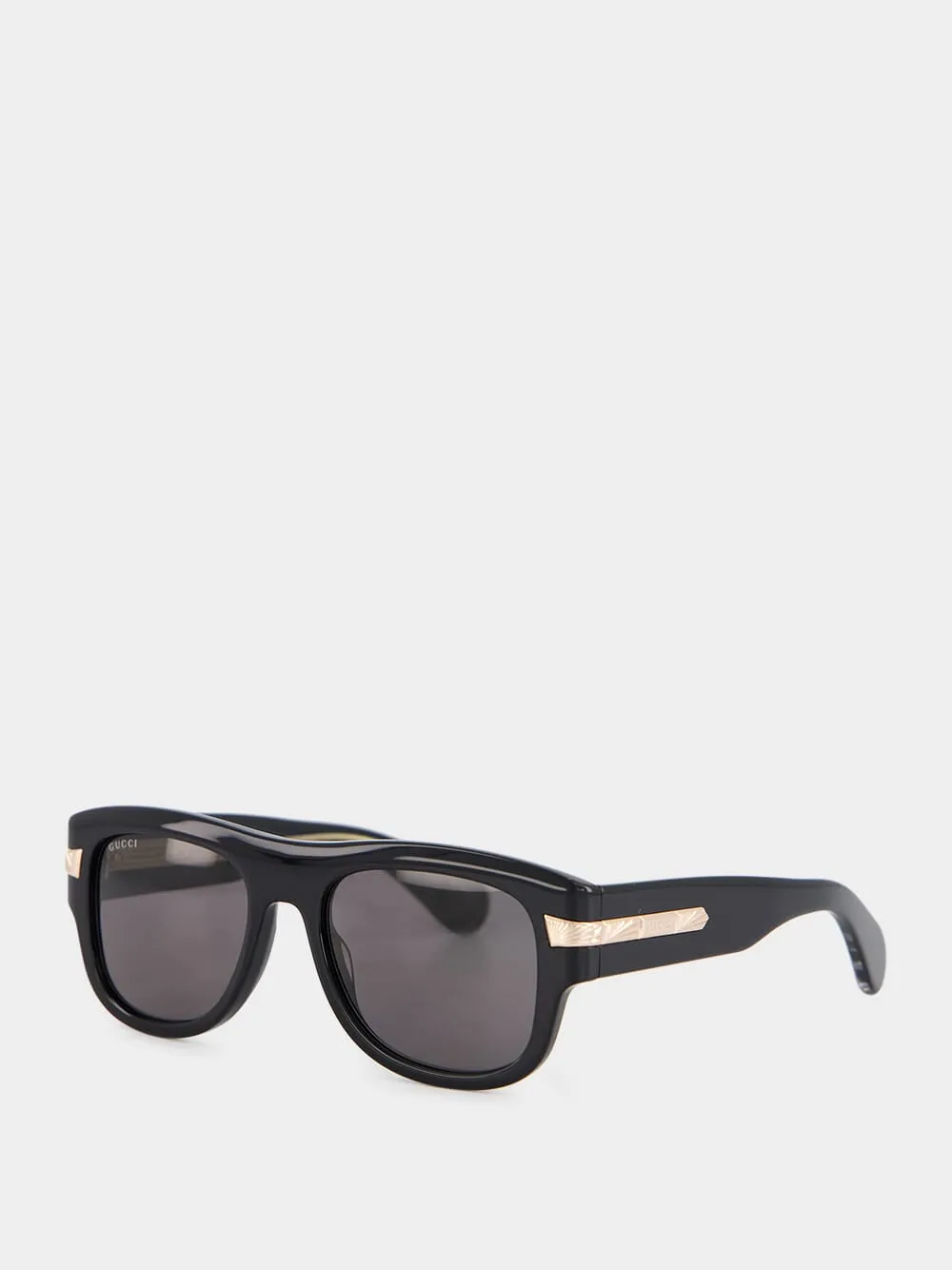 Gold-Detail Square Sunglasses sold by Fashion Clinic product image thumbnail 3