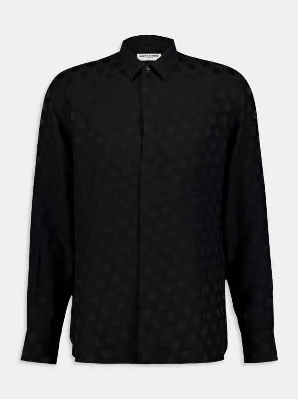 Dotted Silk Shirt sold by Fashion Clinic