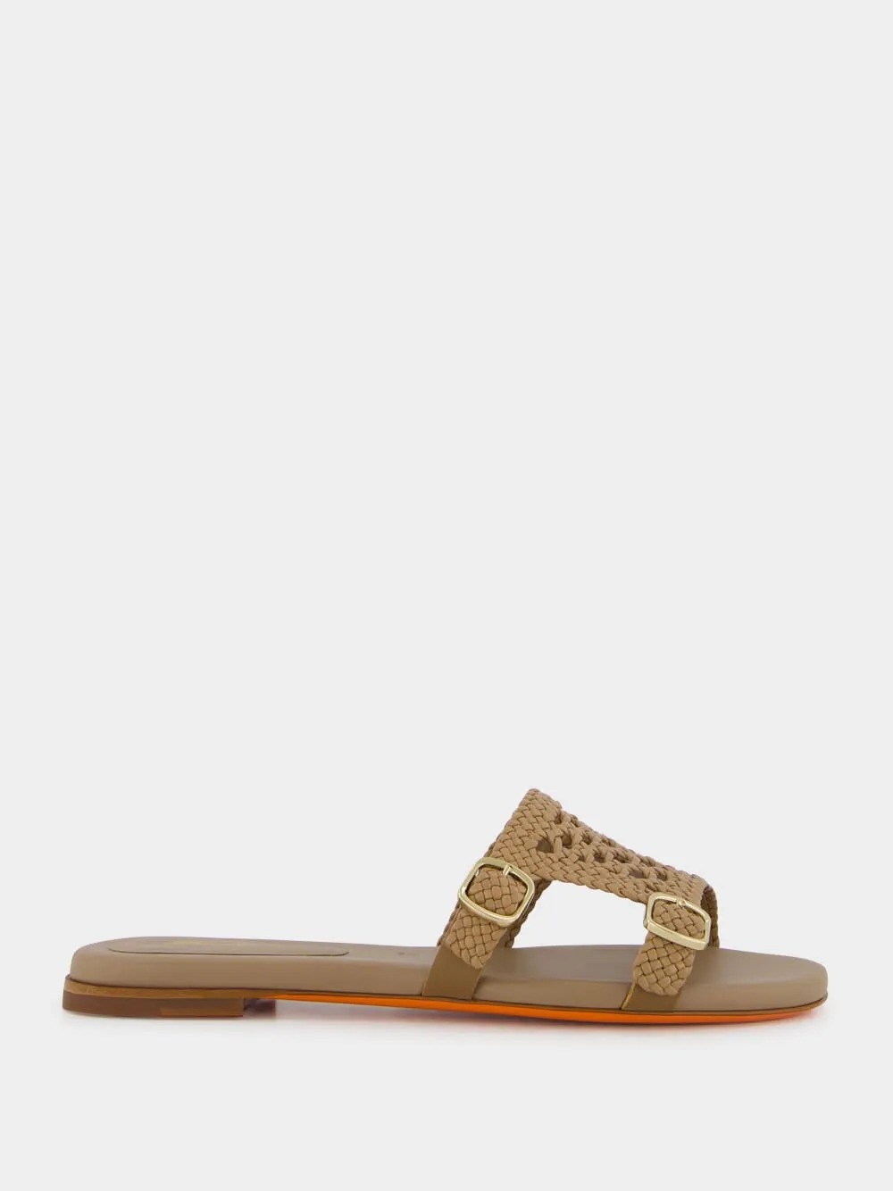 Woven Leather Slide Sandals sold by Fashion Clinic