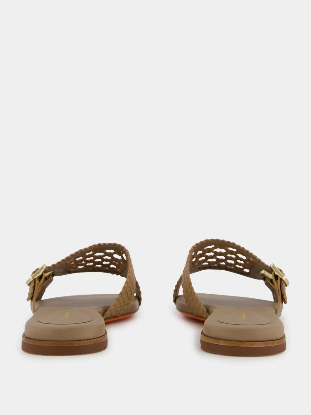 Woven Leather Slide Sandals sold by Fashion Clinic product image thumbnail 5