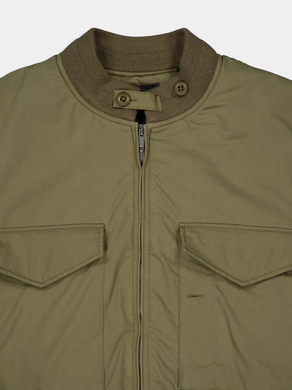 Cotton Cropped Bomber Jacket sold by Fashion Clinic product image thumbnail 5