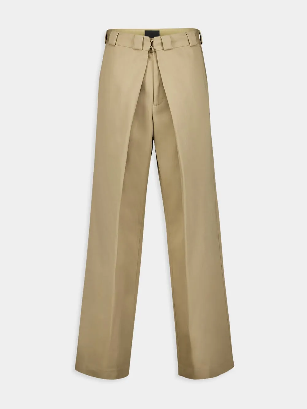 Canvas Wide-Leg Chinos sold by Fashion Clinic