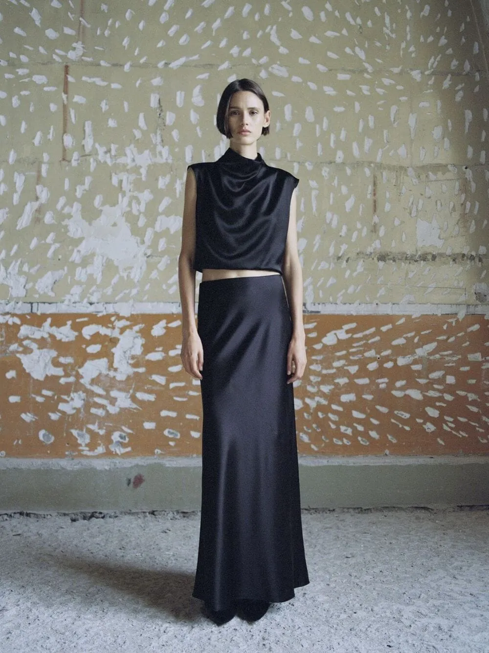 Silk Satin Long Skirt sold by Fashion Clinic product image thumbnail 2