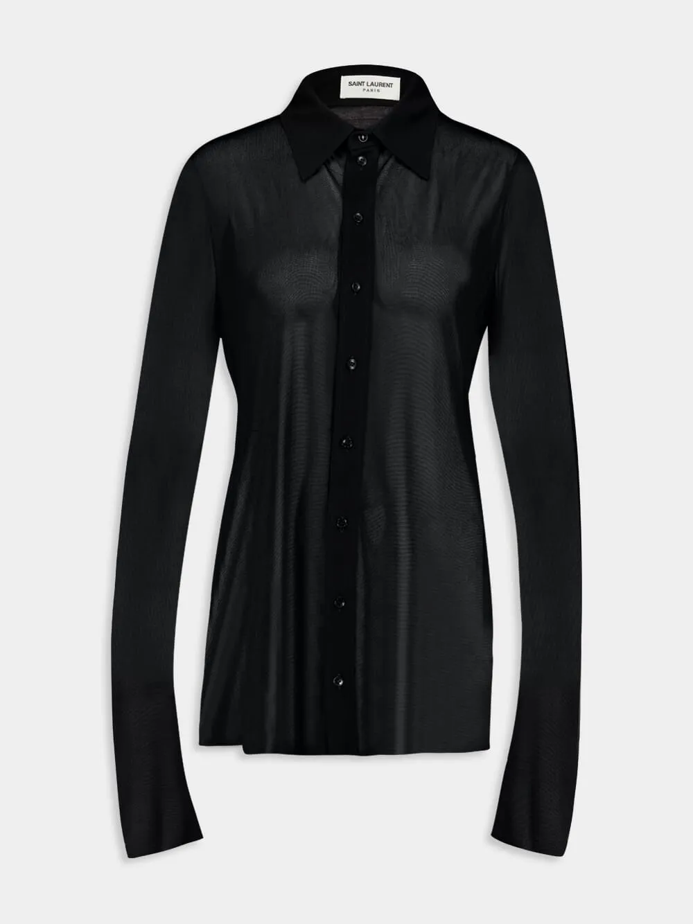 Semi-Sheer Crepe Jersey Shirt sold by Fashion Clinic