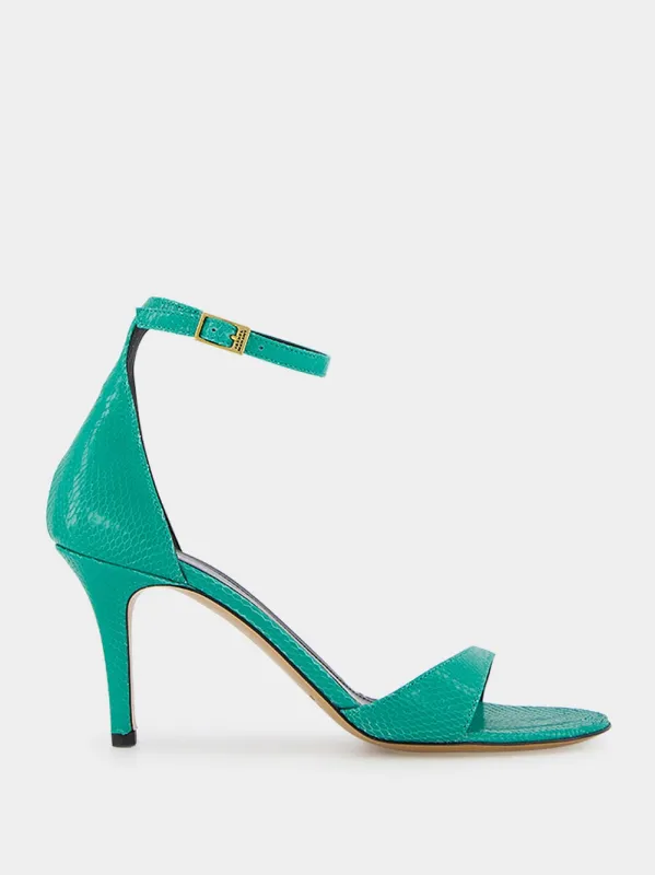 Emerald Ailisa Leather Sandals sold by Fashion Clinic