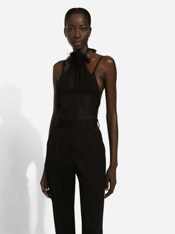 Chiffon Halterneck Flower Top sold by Fashion Clinic