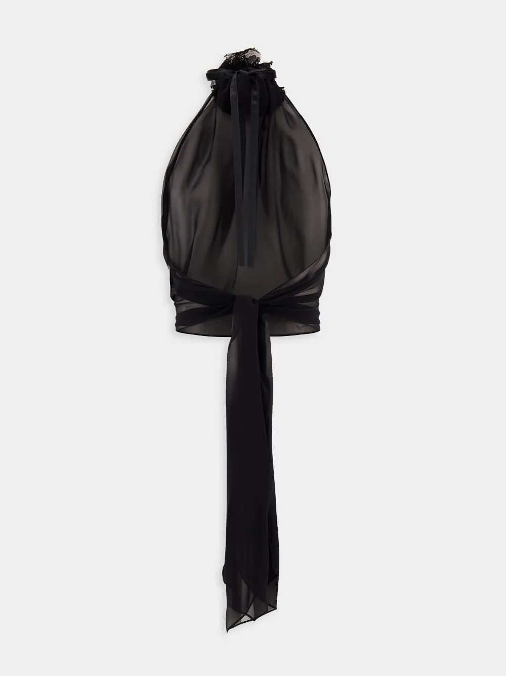 Chiffon Halterneck Flower Top sold by Fashion Clinic product image thumbnail 3