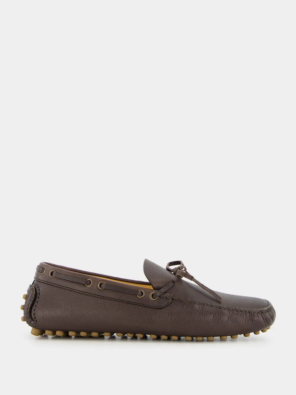 Driver Brown Leather Loafers sold by Fashion Clinic