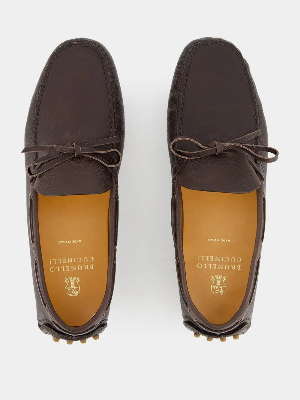 Driver Brown Leather Loafers sold by Fashion Clinic product image thumbnail 4